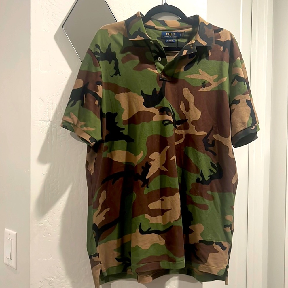 Polo by Ralph Lauren Men’s Camo Polo Shirt - Green, Brown, Tan, Black